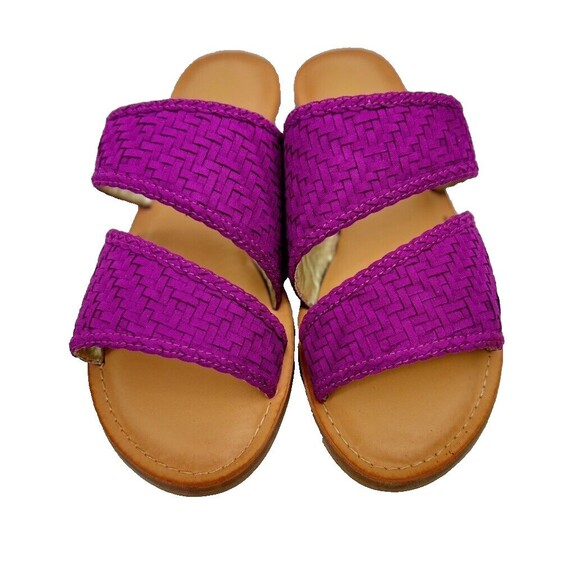 Carlos Santana Women's Size 9M Sandals Slip On Slide Flat Open Toe Fuchsia - Picture 4 of 7